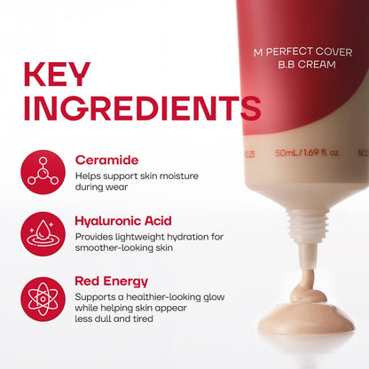 MISSHA M Perfect Cover BB Cream No.23 Natural Beige SPF 42 PA+++ 1.69 oz
