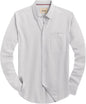 Alimens & Gentle Mens Solid Oxford Shirt Long Sleeve Dress Shirt Work Casual Button Down Shirts with Pocket