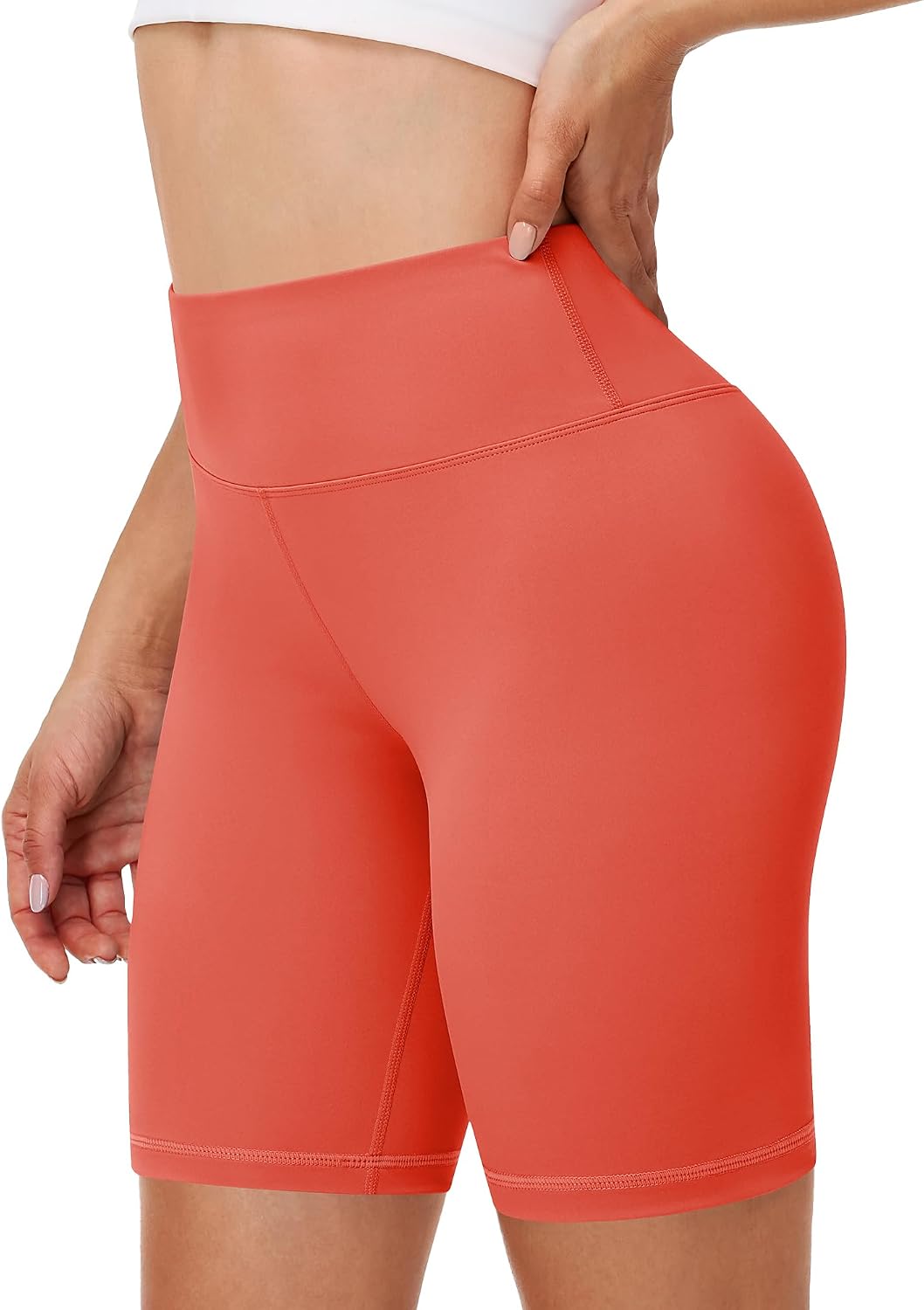 Runhit Women's Workout Biker Shorts - 3"/5"/8" High Waisted Tummy Control Spandex Booty Shorts for Volleyball Gym Yoga Dance