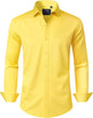 J.VER Men's Dress Shirts Solid Long Sleeve Stretch Wrinkle-Free Formal Shirt Business Casual Button Down Shirts