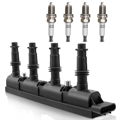 UF667 Ignition Coil & ILZFR6D11 Double Iridium Spark Plug for BMW 2.5-6.0L