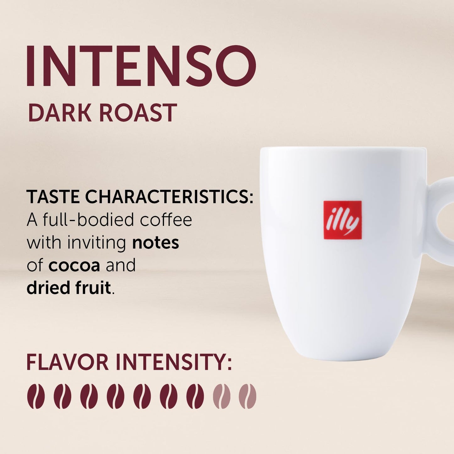 illy Intenso Ground Espresso Coffee, Bold Roast, Intense, Robust and Full Flavored With Notes of Deep Cocoa, 100% Arabica Coffee, No Preservatives, 8.8 Ounce Can (Pack of 1)