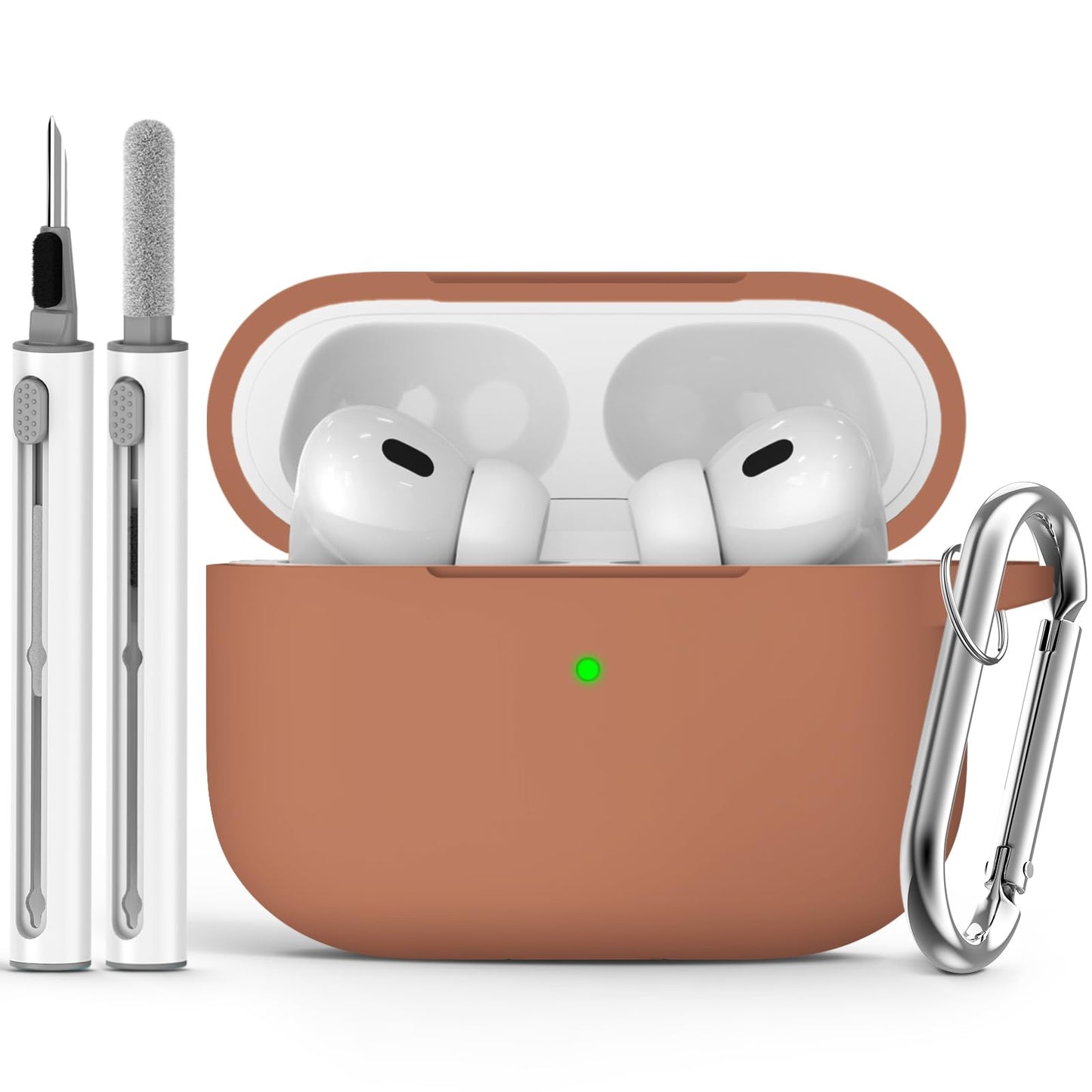 Ljusmicker for AirPods 4 Case 2024 with Cleaner Kit,Milk Tea