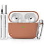 Ljusmicker for AirPods 4 Case 2024 with Cleaner Kit,Milk Tea