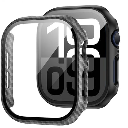 JZK Screen Protector Case for Apple Watch Series 11/10 42mm,Purple+Clear
