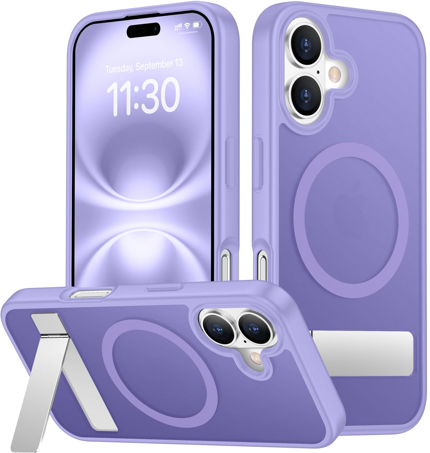 SPIDERCASE Magnetic for iPhone 17 Pro Max Case,with Kickstand,Clear