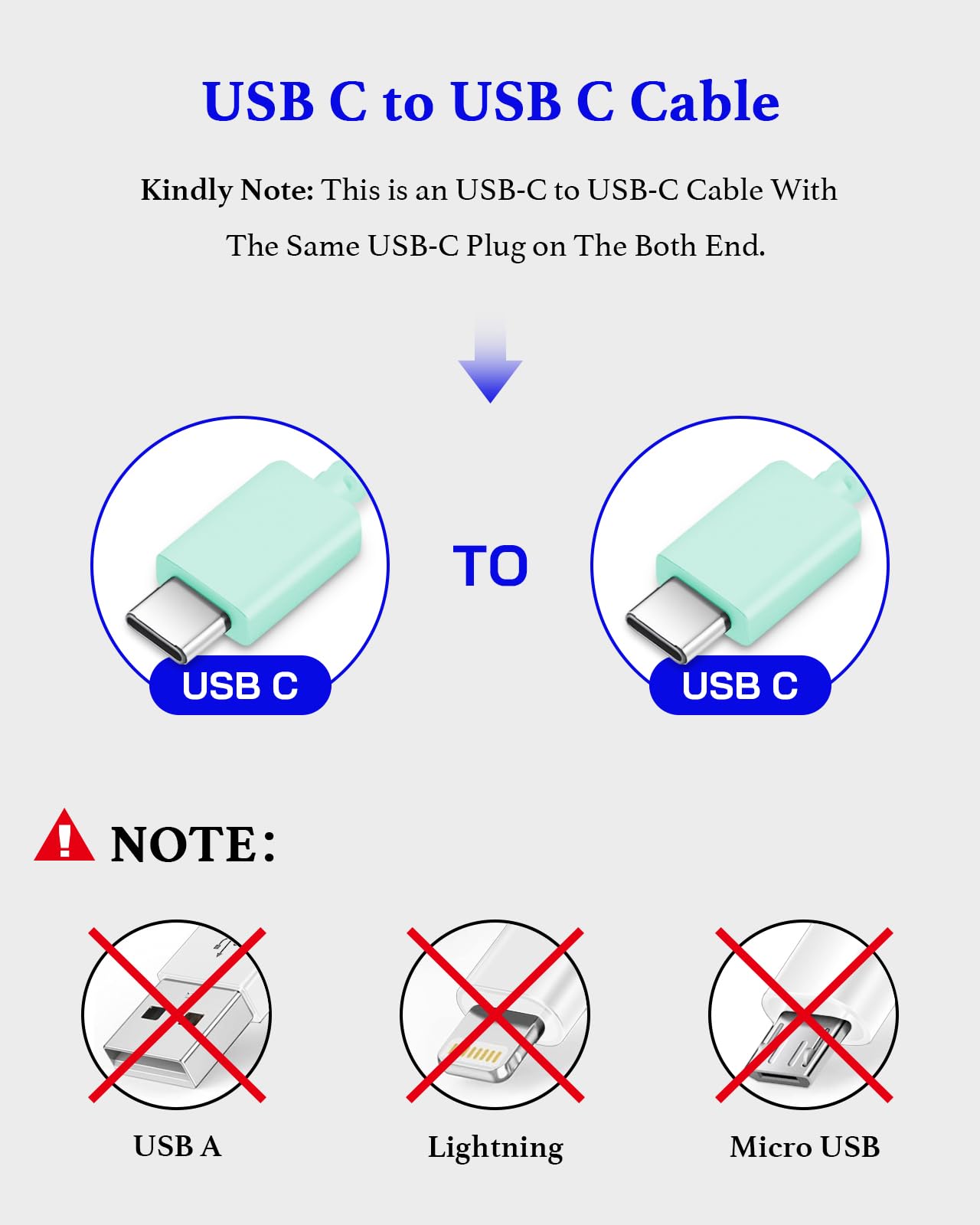 GUUSMART Type C Charger 2-Pack 25W Long 6ft USB C Charger Cable