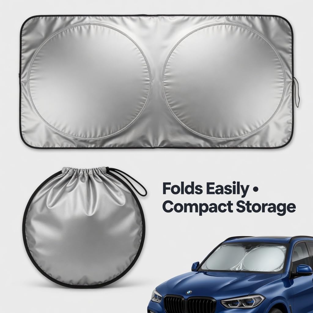 BNYD Car Windshield Sunshade Foldable Reflective Sun Visor