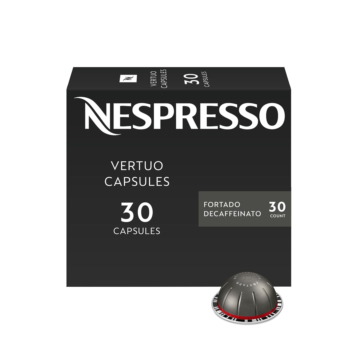 Nespresso Vertuo, Melozio Decaffeinato, 30-Count Espresso Pods
