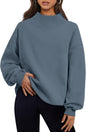 Trendy Queen Womens Mock Neck Sweatshirts Oversized Pullover Fall Outfits