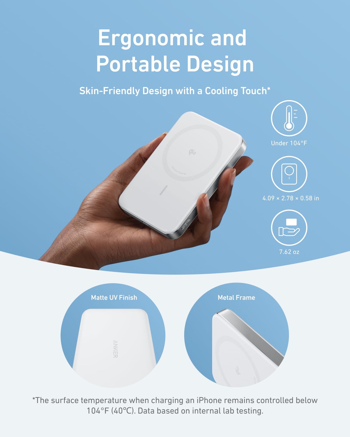 Anker MagGo Power Bank, 10,000mAh Qi2-Certified 15W Portable Charger