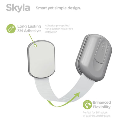 SKYLA HOMES Child Safety Cabinet Locks, White, 8 Pack