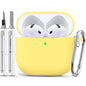 Ljusmicker for AirPods 4 Case 2024 with Cleaner Kit,Milk Tea