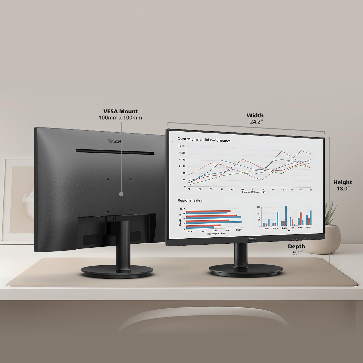 Philips 27 Inch Computer Monitor FHD 180Hz IPS HDR10, 27E2G2200
