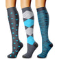 CHARMKING Compression Socks for Women & Men Circulation (3 Pairs) 15-20 mmHg is Best Support for Athletic Running Cycling