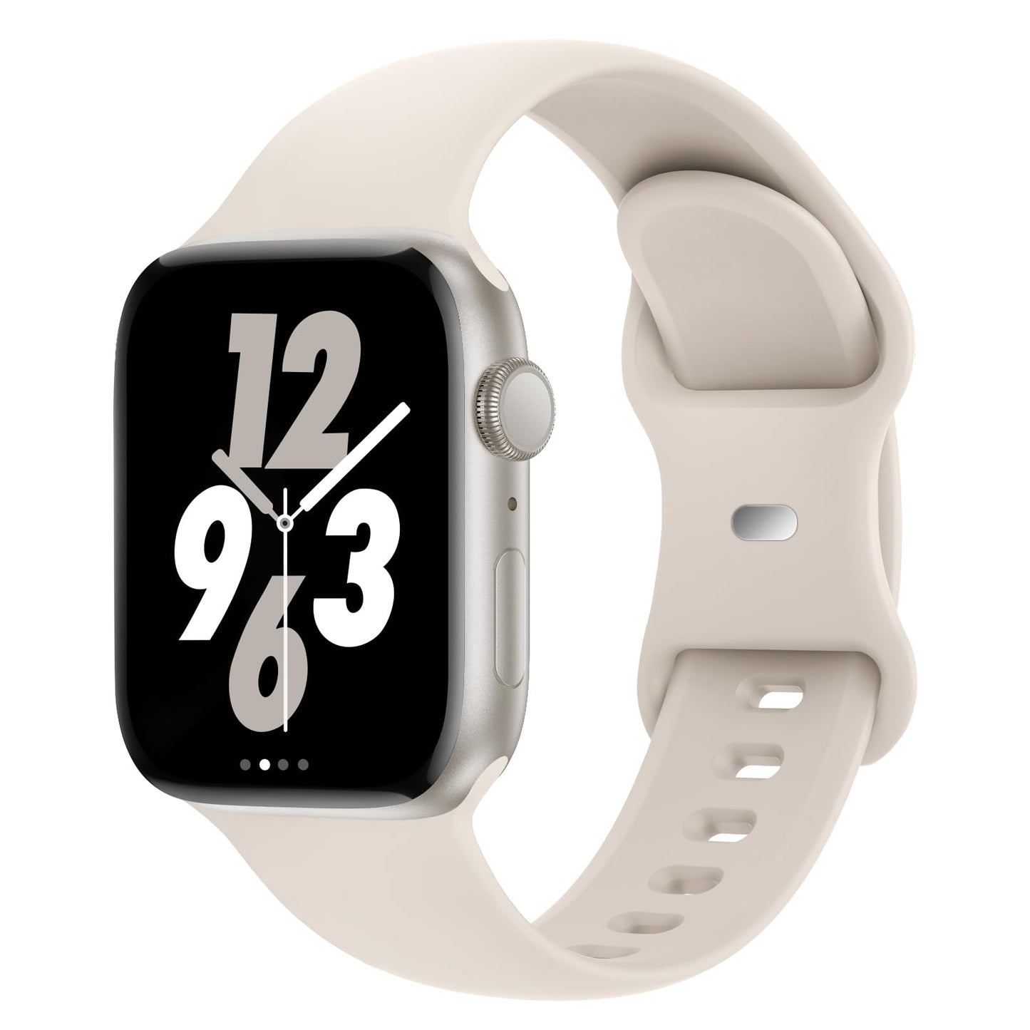 Sport Band Compatible with Apple Watch 38mm 40mm 41mm 42mm 44mm 45mm 46mm 49mm, Replacement Soft Silicone Strap Wristbands for iWatch Series 11/10/9/8/7/6/5/4/3/2/1 Ultra SE Women Men, Space Gray