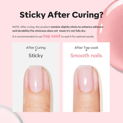 modelones Gel Top Base Coat Set 15ml 2026 Upgrade No Wipe Super Shine