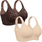 OEAK Womens Wireless Jelly Bras Plus Size Support Push Up Comfortable Bra