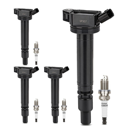 UF667 Ignition Coil & ILZFR6D11 Double Iridium Spark Plug for BMW 2.5-6.0L