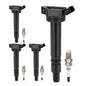 UF667 Ignition Coil & ILZFR6D11 Double Iridium Spark Plug for BMW 2.5-6.0L