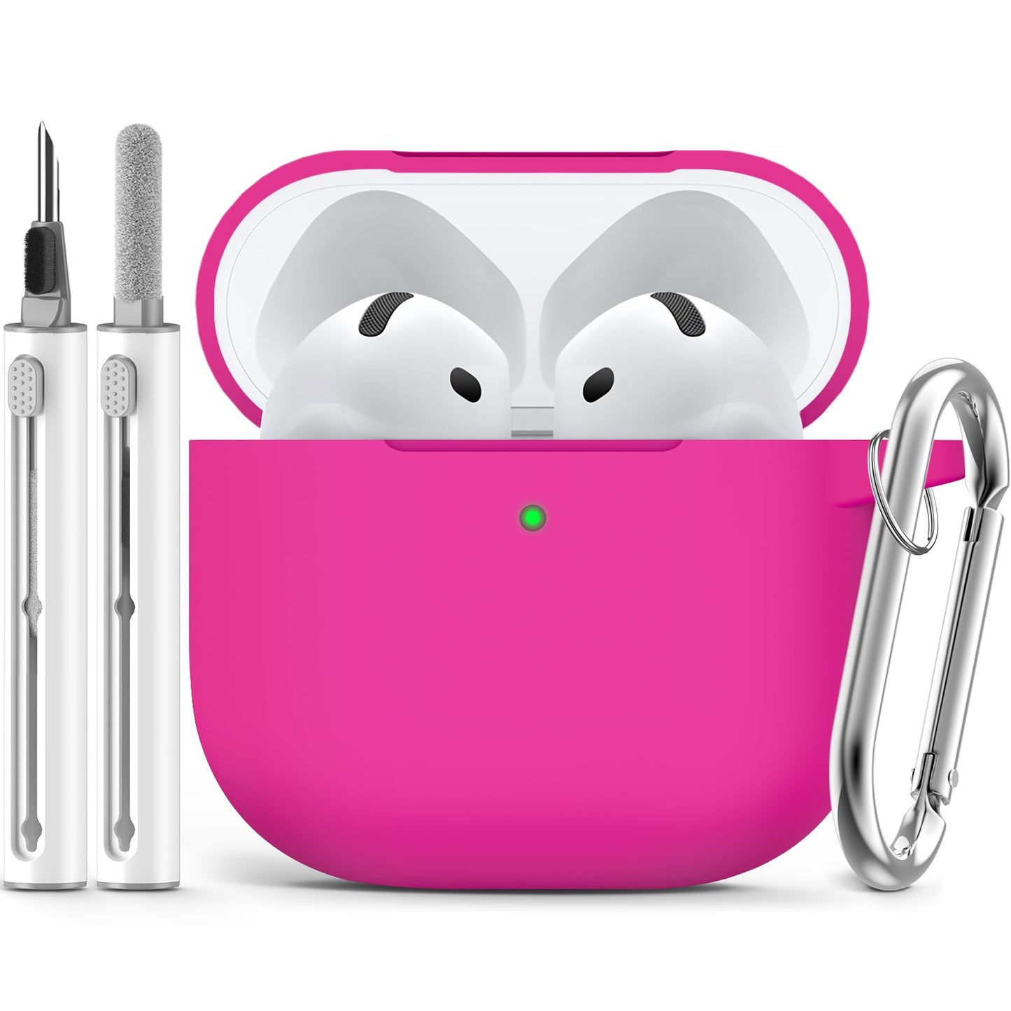 Ljusmicker for AirPods 4 Case 2024 with Cleaner Kit,Milk Tea