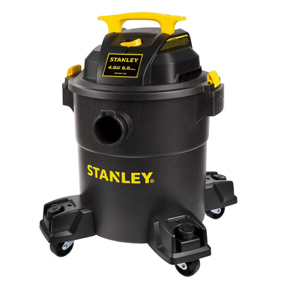 STANLEY Shop Vac SL18115P, 5 Gallon Peak 4 Horsepower Wet Dry Vacuums, Blower 3 in 1 Functions 15 Feet Cleaning Range for Garage, Carpet Clean, Shop Cleaning, Car Detailing with Attachments