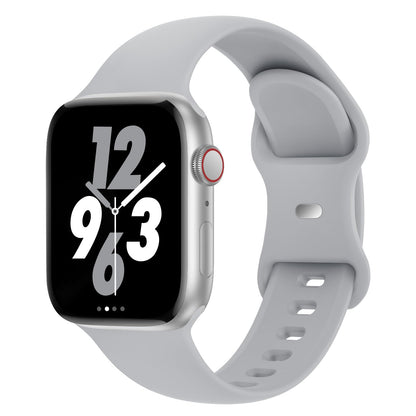 Sport Band Compatible with Apple Watch 38mm 40mm 41mm 42mm 44mm 45mm 46mm 49mm, Replacement Soft Silicone Strap Wristbands for iWatch Series 11/10/9/8/7/6/5/4/3/2/1 Ultra SE Women Men, Space Gray