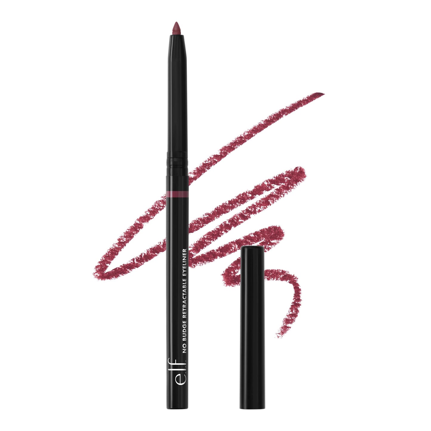 e.l.f. No Budge Retractable Eyeliner, Creamy, Ultra-Pigmented & Waterproof, Creates Bold & Defined Lines, Vegan & Cruelty-Free, Black