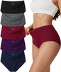Vevmon Cotton Underwear for Women High Waisted Soft Ladies Panties 5 Pack