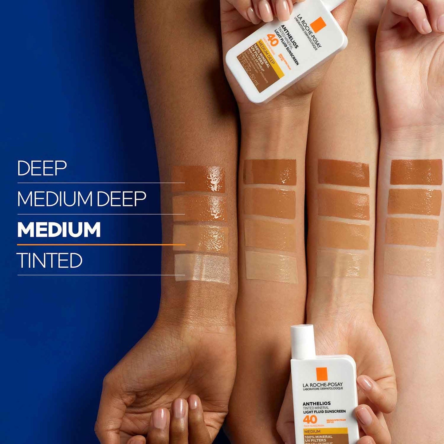 La Roche-Posay Anthelios Mineral Light Fluid Sunscreen for Face in 5 shades