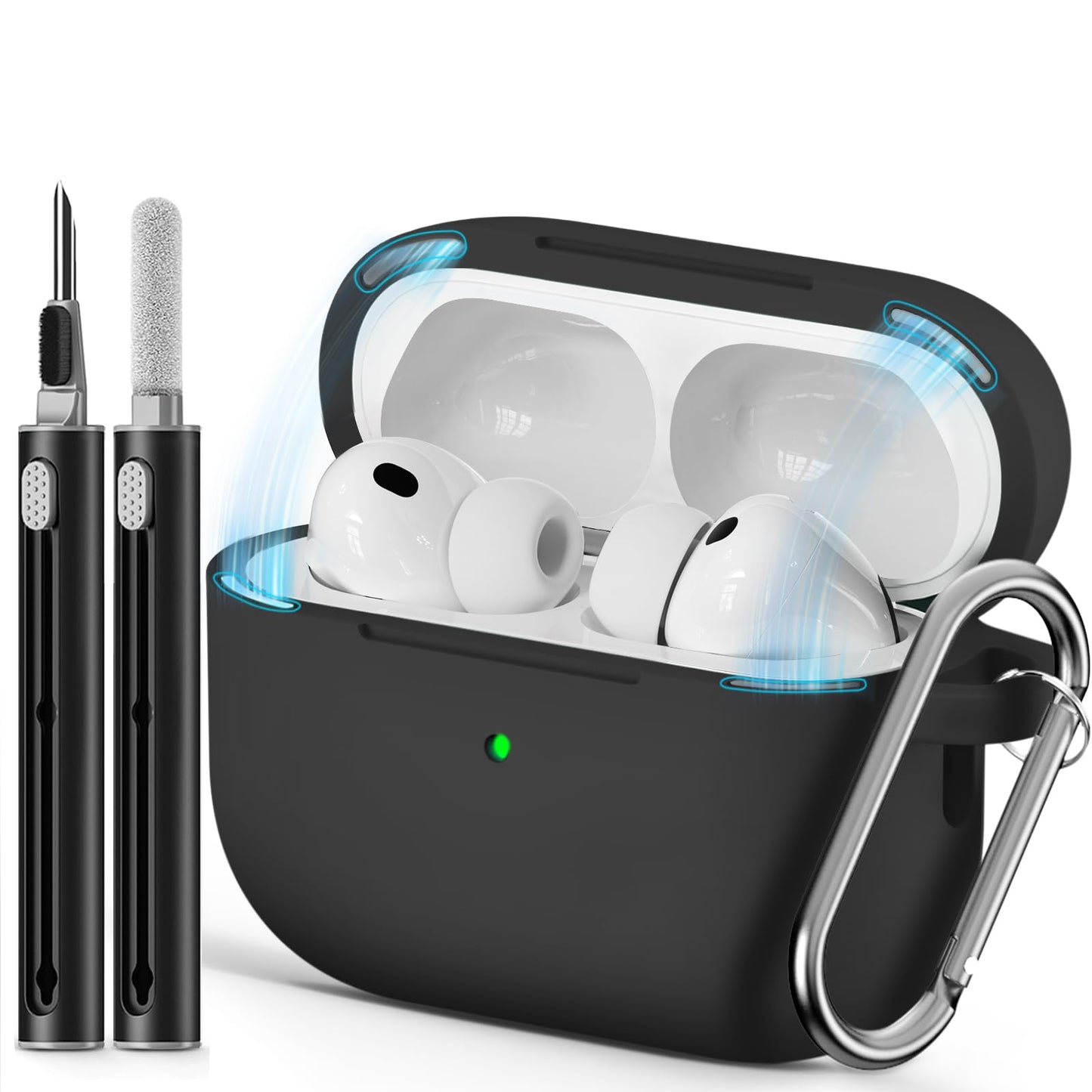 Ljusmicker for AirPods 4 Case 2024 with Cleaner Kit,Milk Tea