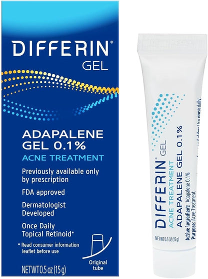 Differin Acne Retinoid Treatment Gel, 0.1% Adapalene, 45g Pump