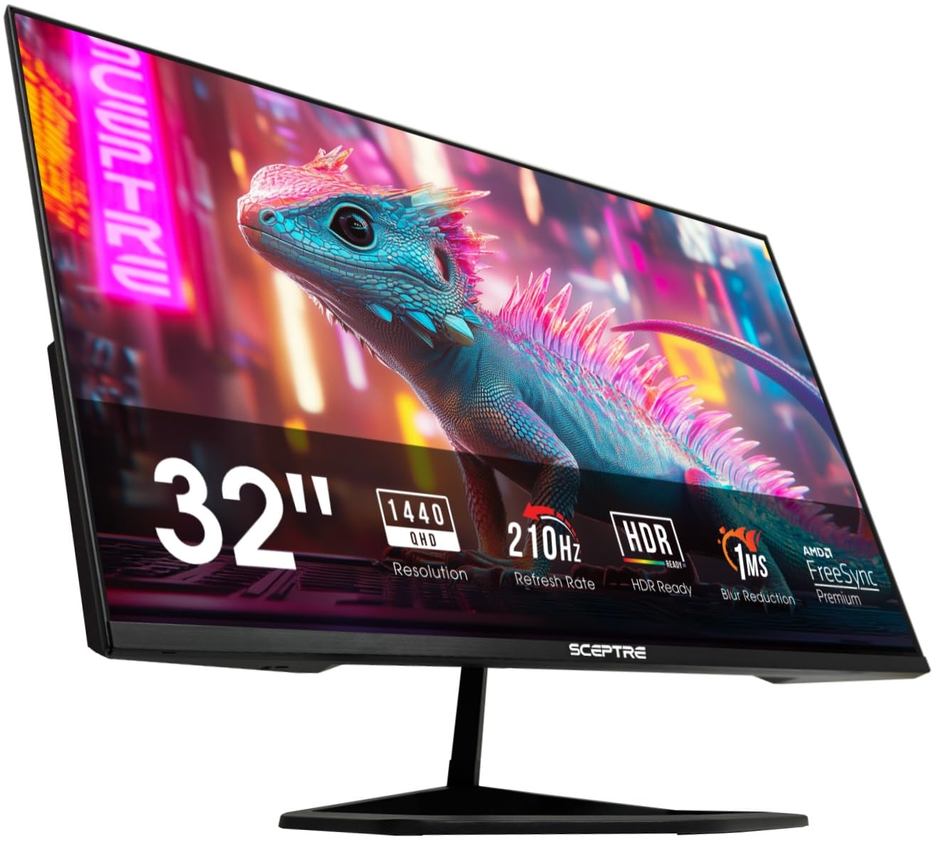 Sceptre New 22-Inch Gaming Monitor, FHD 1080p, Up to 144Hz, HDMI, DisplayPort, Built-in Speakers, Machine Black (E225W-FW144 Series, 2026)