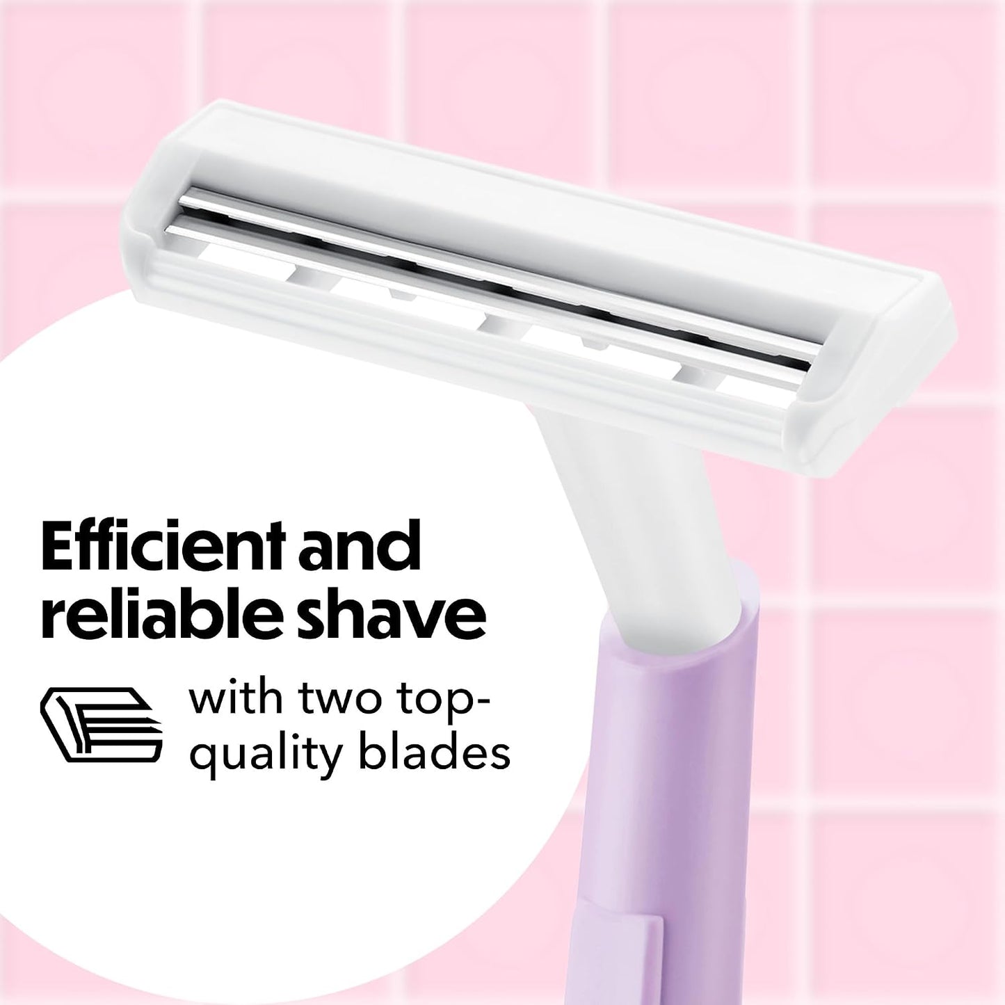 BIC Silky Touch Women's Disposable Razors, With 2 Blades, Pretty Pastel Razor Handles, 10 Count Pack of Shaving Razors