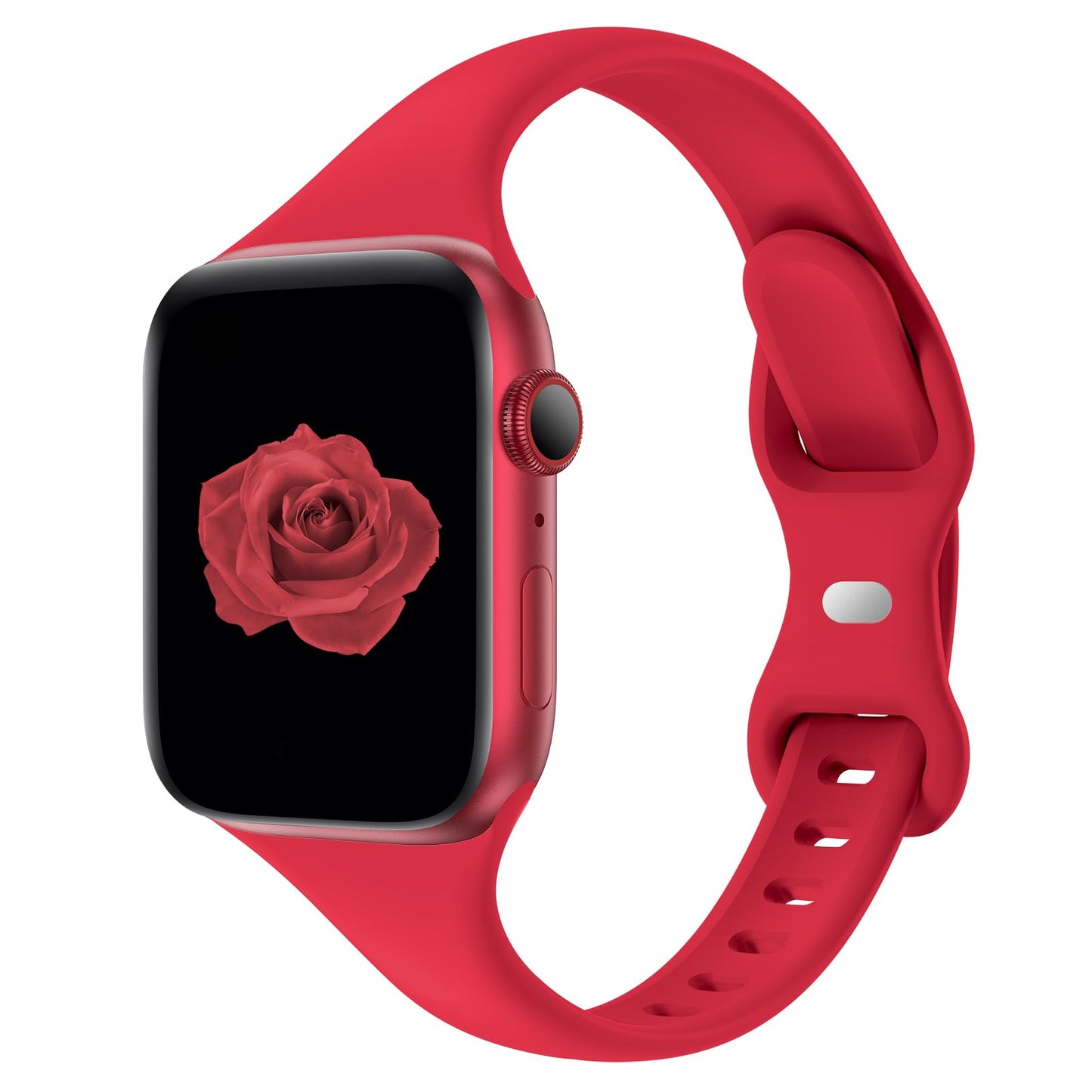 Thin Slim Band Compatible with Apple Watch 38mm 40mm 41mm 42mm 44mm 45mm 46mm 49mm, Replacement Silicone Sport Strap for iWatch Series 11/10/9/8/7/6/5/4/3/2/1 Ultra SE Women Men, Light Blush