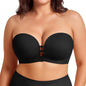 LUCKMEEY Women's Strapless Front Closure Push Up Bra, Non-Slip Removable Straps, Wireless Seamless, A-C Cup