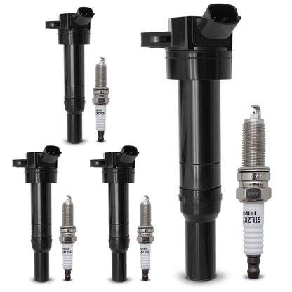 UF667 Ignition Coil & ILZFR6D11 Double Iridium Spark Plug for BMW 2.5-6.0L