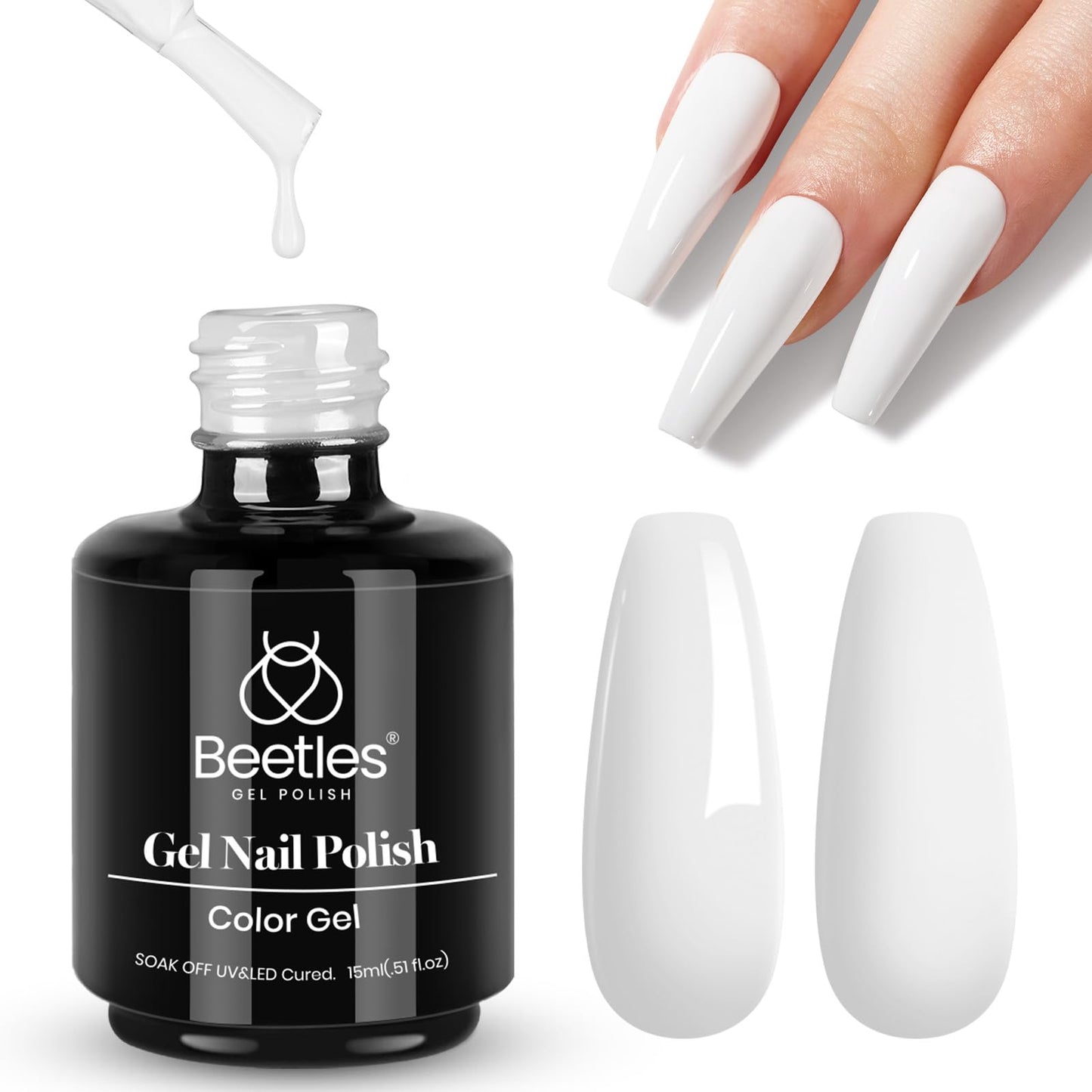 Beetles Purple Gel Nail Polish, 1 Pcs 15ml Purple Gel Polish