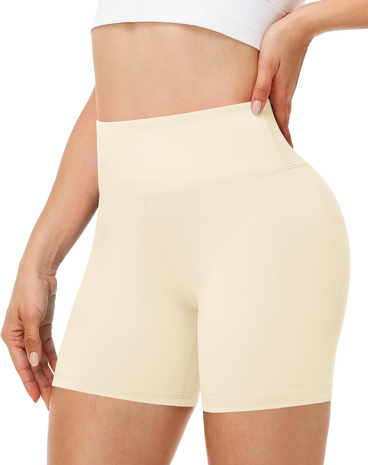 Runhit Women's Workout Biker Shorts - 3"/5"/8" High Waisted Tummy Control Spandex Booty Shorts for Volleyball Gym Yoga Dance