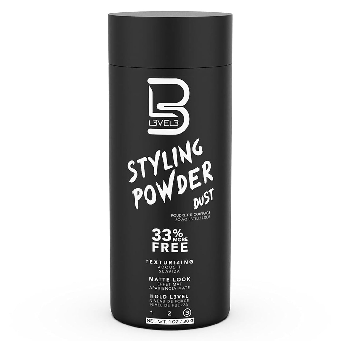 L3 Level 3 Hair Texture Powder for Men, Volume, Natural Look, 30 g
