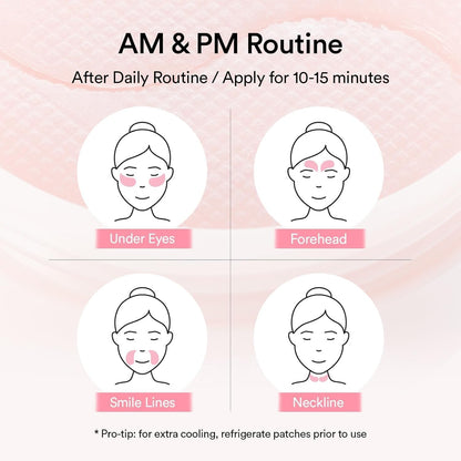 Abib PDRN Retinal Eye Patches for Rejuvenating & Puffy Eyes with Glow Jelly, Niacinamide, 60 Count, Korean Skin Care