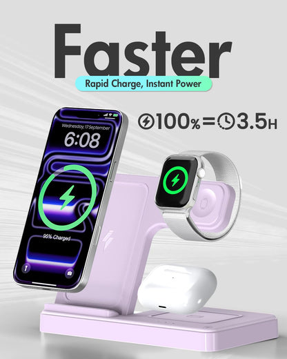 GETPALS Wireless Charger iPhone Charging Station for Apple Multiple Devices