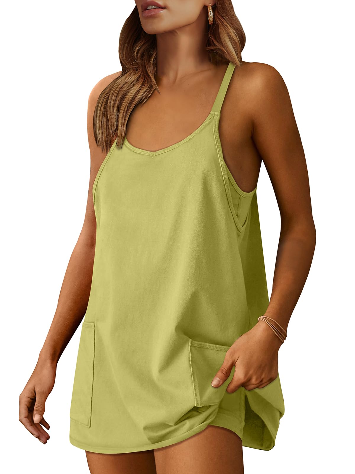 ANRABESS Women Athletic Dress Summer Tennis Workout Built in Shorts