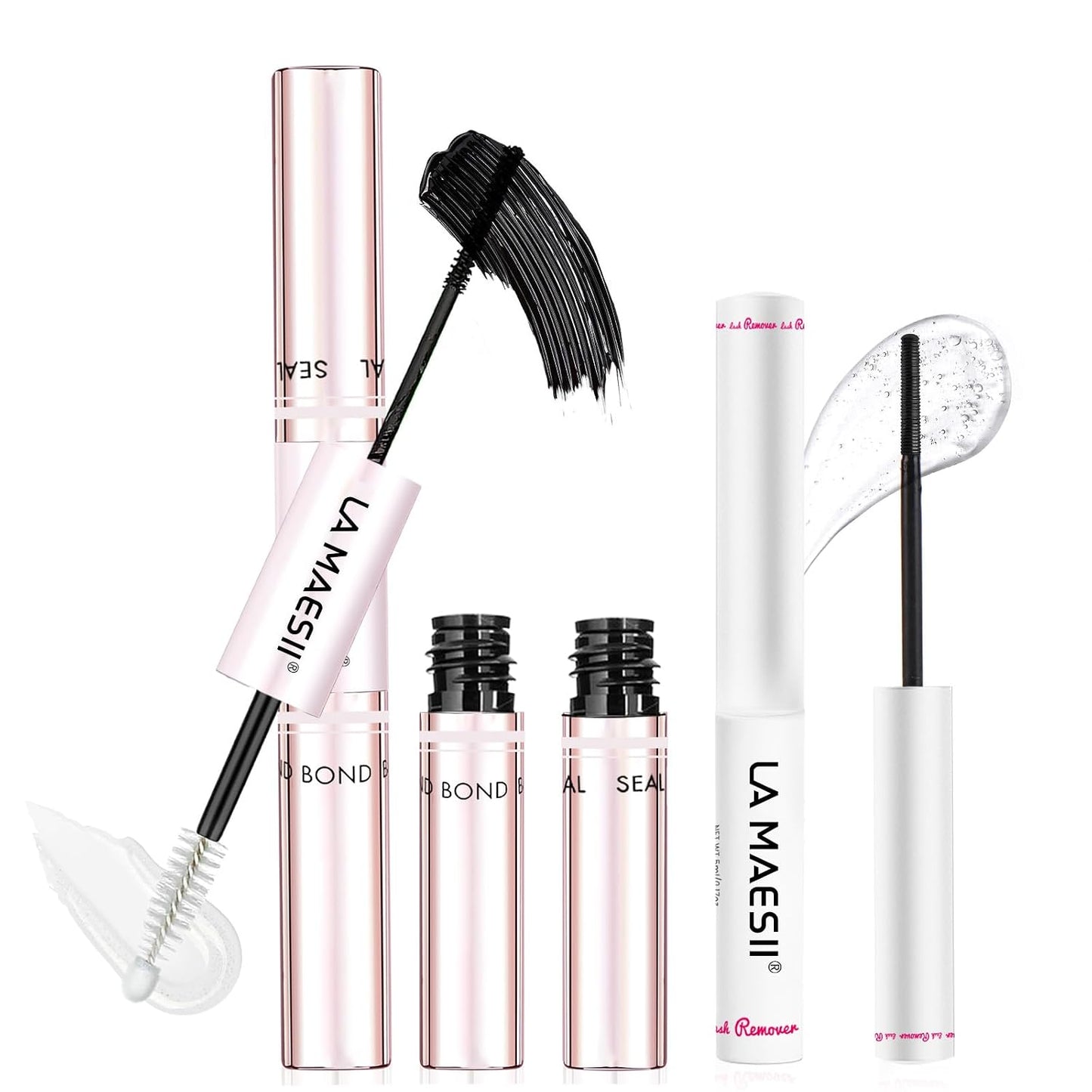 LA MAESII Lash Bond&Seal Remover Kit 3 in 1,Lash Cluster Glue Waterproof