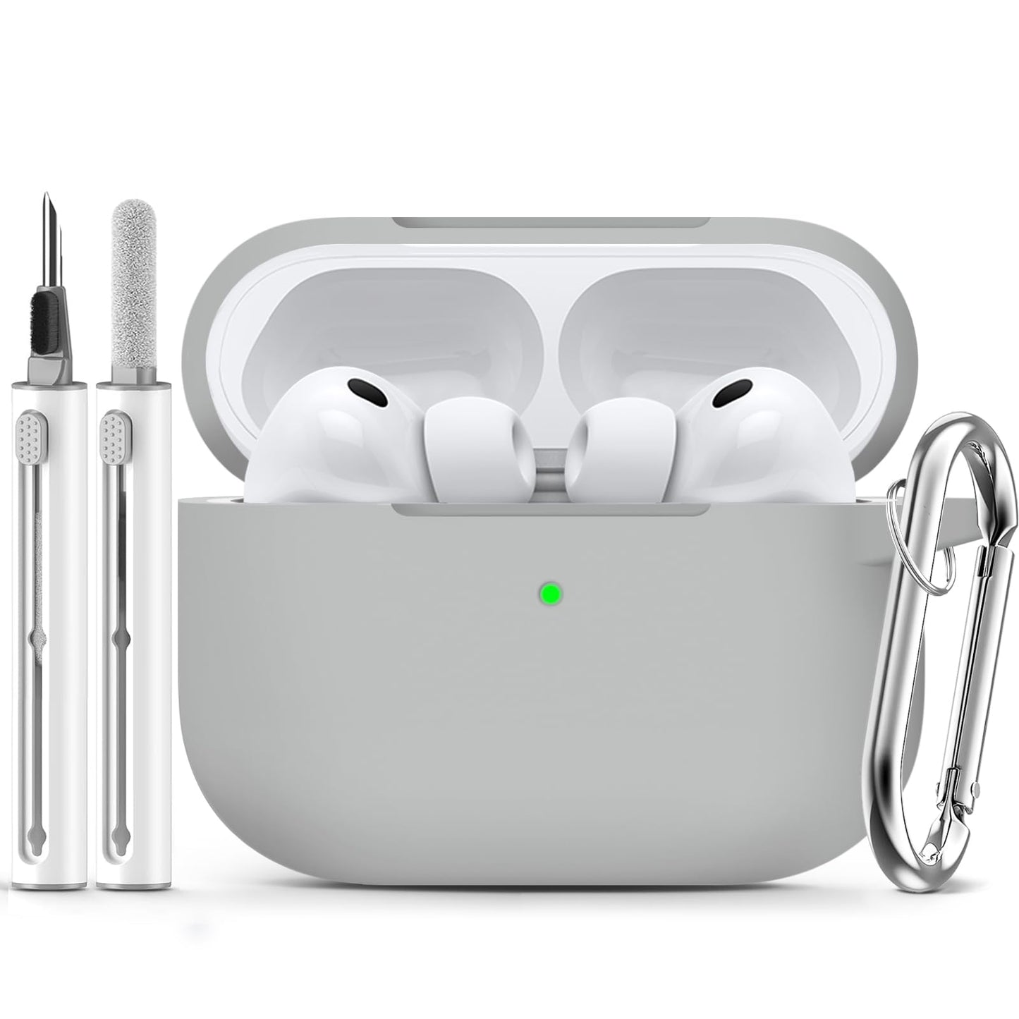 Ljusmicker for AirPods 4 Case 2024 with Cleaner Kit,Milk Tea