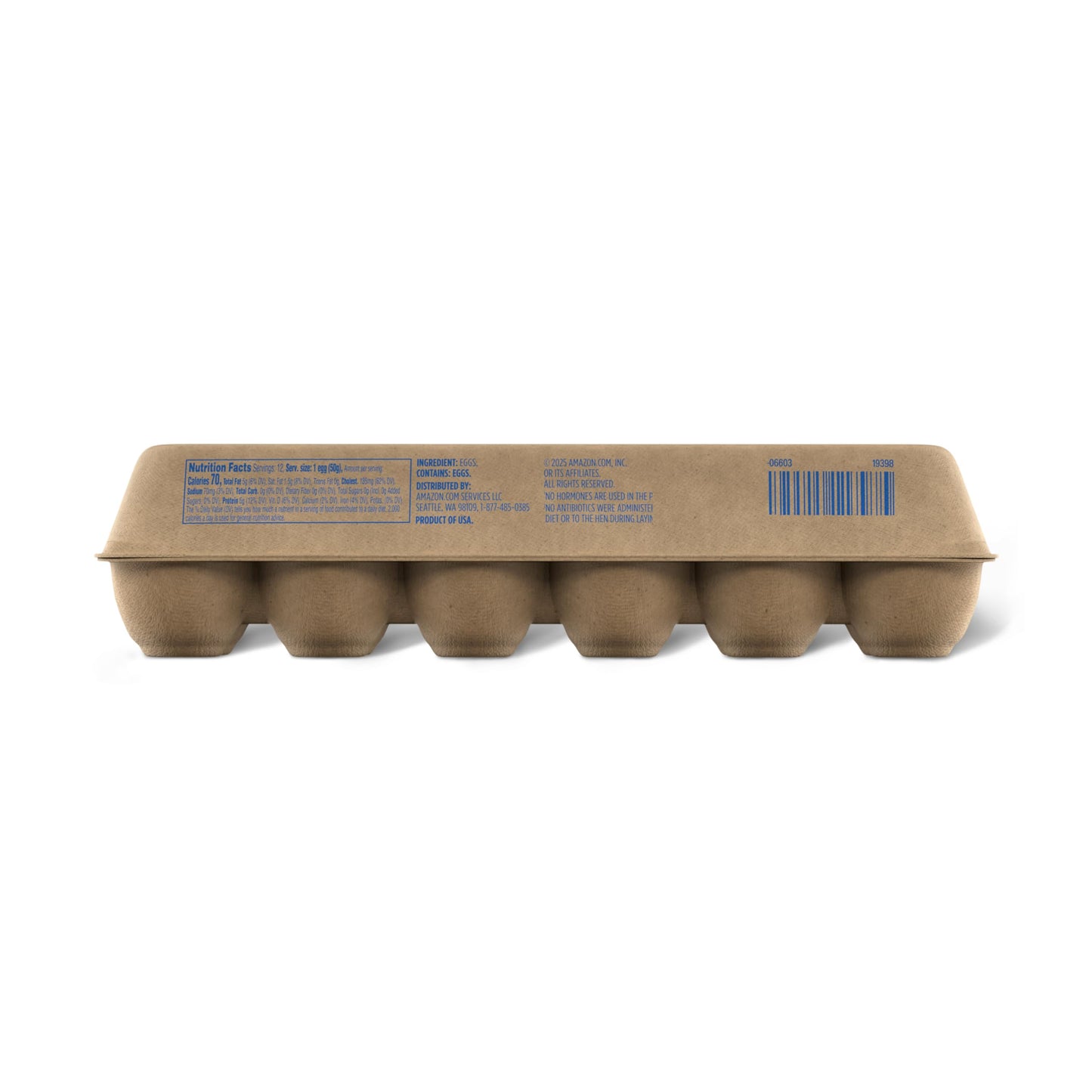 Amazon Grocery, Cage Free Large White Eggs, Grade A, 18 Ct