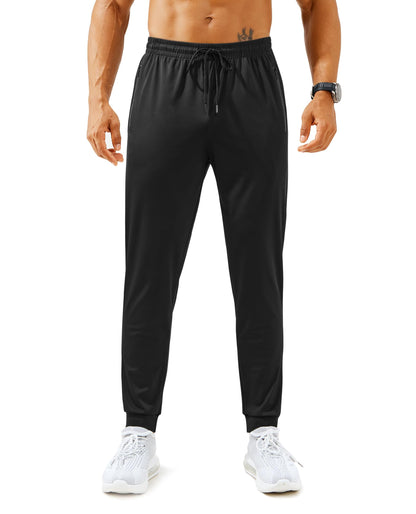 Mens Sweatpants with Zipper Pockets Lightweight Athletic Joggers for Workout Running Gym Track Casual Wear
