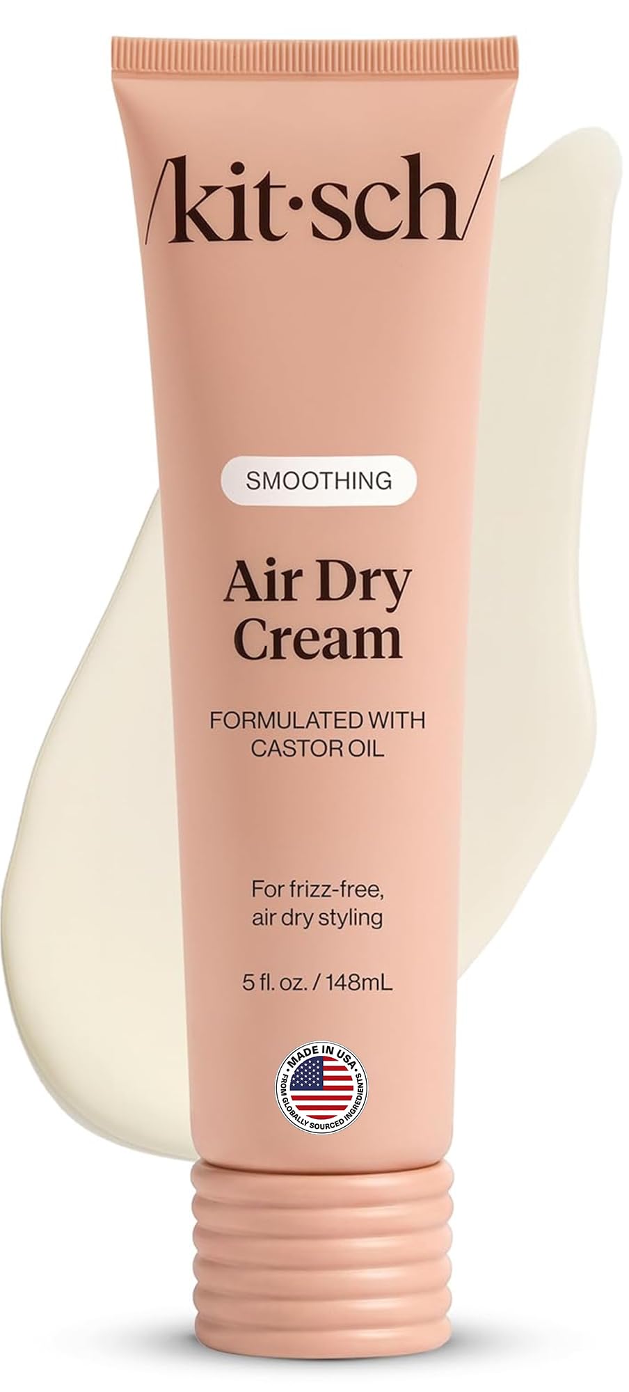 Kitsch Smoothing Air Dry Cream – With Castor Oil & Coconut Oil - 5.3 oz