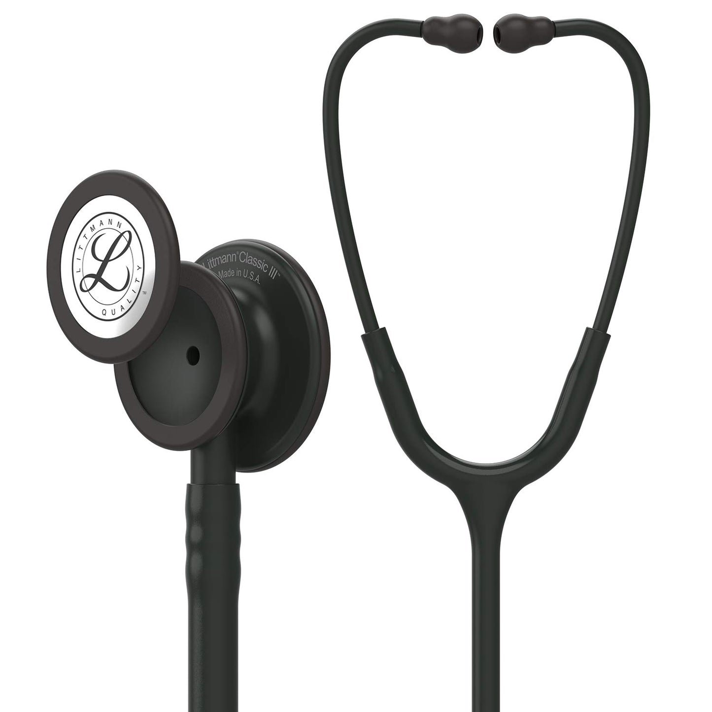 3M Littmann Classic III Monitoring Stethoscope, 5803, More Than 2X as Loud, Weighs Less, Stainless Steel Black-Finish Chestpiece, 27" Black Tube, Stem and Headset