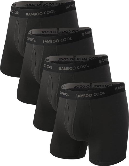 BAMBOO COOL Men's Boxer Briefs Ultra Breathable Underwear Multipack